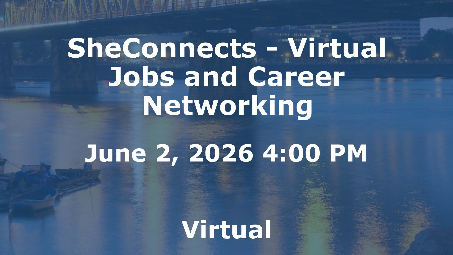 SheConnects - Virtual Jobs and Career Networking event image